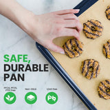 Non-Stick Mega Bake Pan - Stylish Metallic Coating, Dishwasher Safe And Pfoa, Pfos, Ptfe Free