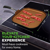 3 Layers Copper Non-Stick Coating Inside, Hard-Anodized Looking Heat Resistant Lacquer Outside