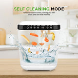 Food Waste Bin- 3 Liters Garbage Bin Countertop, Automatic Food Cycler Compost Bin (White)