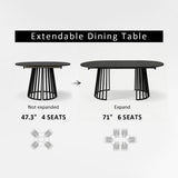 Nest 47.3"-71" Extendable Oval Dining Table