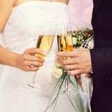 2 Pcs. Of Crystal Champagne Flutes - Ultra Clear, Elegant Champagne Glasses, Hand Blown