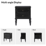 Joah 28"Tall Farmhouse 2-Drawer Nightstand with Built-in Charging(Optional Types)