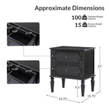 Joah 28"Tall Farmhouse 2-Drawer Nightstand with Built-in Charging(Optional Types)