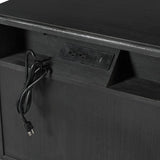 Farmhouse Solid Wood Nightstand with Fluted Drawer(Optional Types)