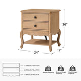 Nina Traditional Modern Exquisite Fully Assembled Nightstand with Hidden Drawer(Optional Types)