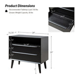 Lilian 2 - Drawer Mid Century Nightstand with Built-in Outlets(Optional Types)