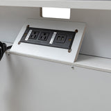 Lilian 2 - Drawer Mid Century Nightstand with Built-in Outlets(Optional Types)