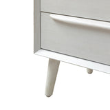 Lilian 2 - Drawer Mid Century Nightstand with Built-in Outlets(Optional Types)