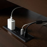 Giralda 2-Drawer Mid-century Modern Nightstand with Built-In Outlets(Optional Types)
