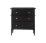 Griselda Transitional 3-Drawer Nightstand with Hidden Compartment, Pull-Out Tray & Power Outlet Solid Wood Elegance