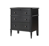 Griselda Transitional 3-Drawer Nightstand with Hidden Compartment, Pull-Out Tray & Power Outlet Solid Wood Elegance