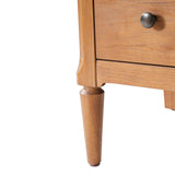 Griselda Transitional 3-Drawer Nightstand with Hidden Compartment, Pull-Out Tray & Power Outlet Solid Wood Elegance