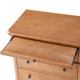 Griselda Transitional 3-Drawer Nightstand with Hidden Compartment, Pull-Out Tray & Power Outlet Solid Wood Elegance