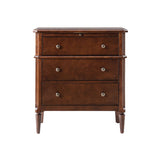 Griselda Transitional 3-Drawer Nightstand with Hidden Compartment, Pull-Out Tray & Power Outlet Solid Wood Elegance