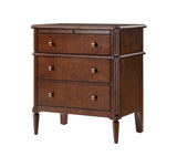 Griselda Transitional 3-Drawer Nightstand with Hidden Compartment, Pull-Out Tray & Power Outlet Solid Wood Elegance