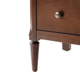 Griselda Transitional 3-Drawer Nightstand with Hidden Compartment, Pull-Out Tray & Power Outlet Solid Wood Elegance