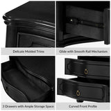 Bernhard 3-Drawer Traditional Style Nightstand Chest with Built-In Outlets(Optional Types)