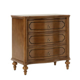 Bernhard 3-Drawer Traditional Style Nightstand Chest with Built-In Outlets(Optional Types)