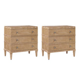 Lorenz Transitional 3-Drawer Nightstand with Charging Station(Optional Types)