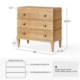 Lorenz Transitional 3-Drawer Nightstand with Charging Station(Optional Types)