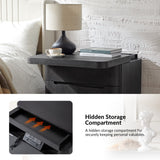 Yolanda Large 3-Drawer Nightstand with Hidden Storage(Optional Types)