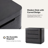 Yolanda Large 3-Drawer Nightstand with Hidden Storage(Optional Types)