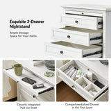 Galatea 3 - Drawer Nightstand Chest with Built-In Outlets(Optional Types)