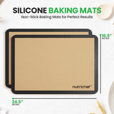 Silicone Baking Sheet - Reusable, Easy & Convenient, Nonstick Matt Used For Oven - (Black)