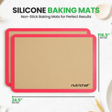 Silicone Baking Sheet - Reusable, Easy & Convenient, Nonstick Matt Used For Oven - (Red)