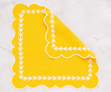 Yellow Scalloped Napkins