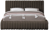 Nash Contemporary Boucle Fabric Bed with Deep Channel Tufting for Luxurious Bedroom Style
