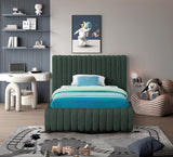 Nash Contemporary Boucle Fabric Bed with Deep Channel Tufting for Luxurious Bedroom Style