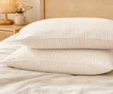 Linen Pillowcases Set of 2 – Natural Stripe