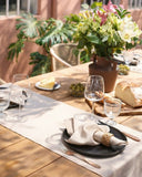 Linen table runner in Natural linen