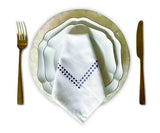 Pearls Navy Napkins Set of 12