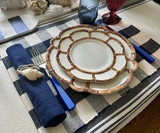 Navy Plaid Placemats - Cloth Placemats