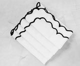 Black Scalloped Napkins