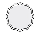 Black Round Placemats - Double Scalloped