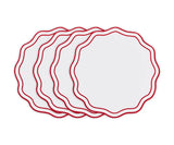 Red Circle Placemats - Scalloped