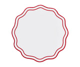 Red Circle Placemats - Scalloped