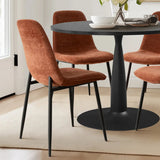 Haven & Oslo 35" Black Round Dining Table Set for 4 (5-Piece)