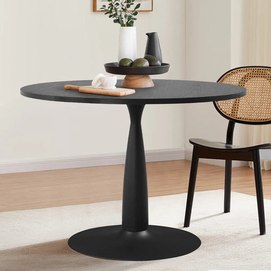 New Haven Modern 35" Black Round Dining Table