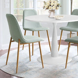 New Haven & Oslo 35" White Round Dining Table Set for 4 (5-Piece)