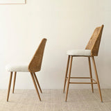 Nice Rattan Upholstered Dining Chair (Set of 4)