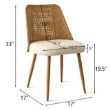 Nice Rattan Upholstered Dining Chair (Set of 4)