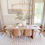 Nice Rattan Upholstered Dining Chair (Set of 6)