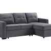 Noah Flippable, Convertible Storage Sleeper Chofa, Gray