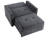 Noah Convertible Sleeper Chair-and-a-Half, Gray