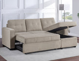Noah Flippable, Convertible Storage Sleeper Chofa, Tan