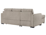 Noah Flippable, Convertible Storage Sleeper Chofa, Tan